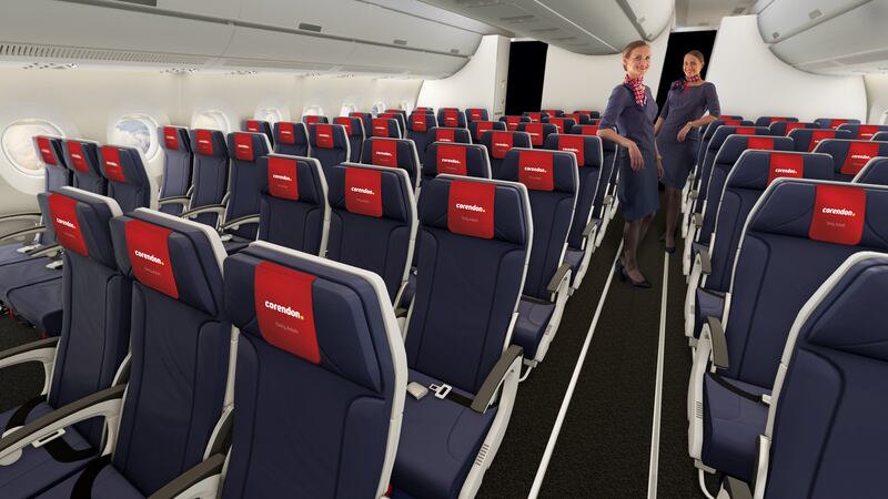 The area is separated from the rest of the plane with walls and curtains and is only available...