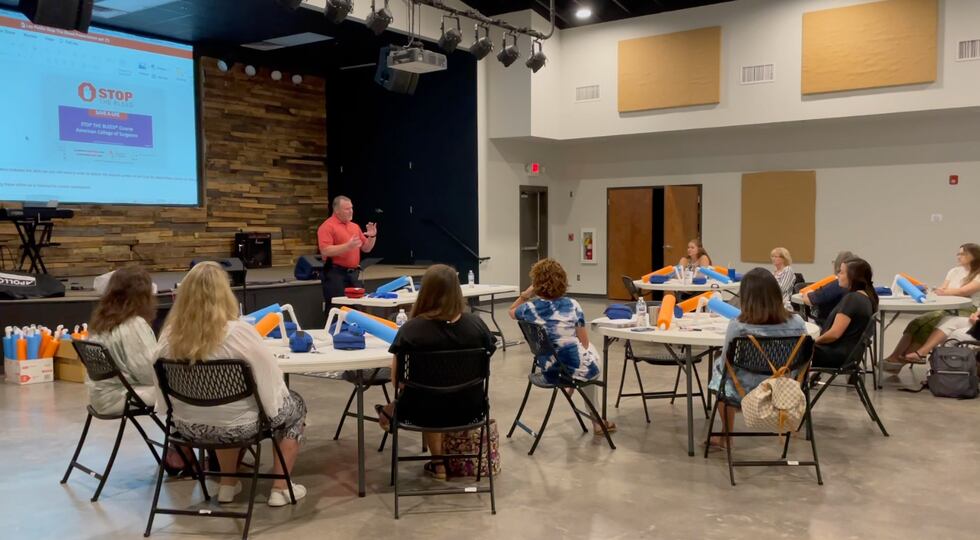 Teachers at Crossroads Baptist School were trained for emergency scenarios.