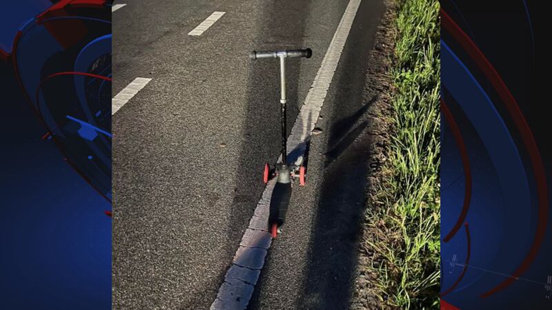 Deputy found a boy on the highway riding his scooter to reach his mother.