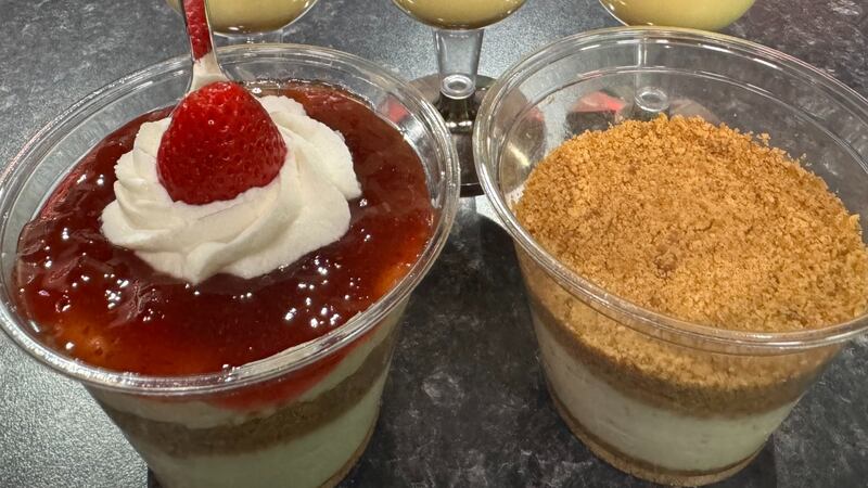 Making desserts for Thanksgiving for Keiser University.