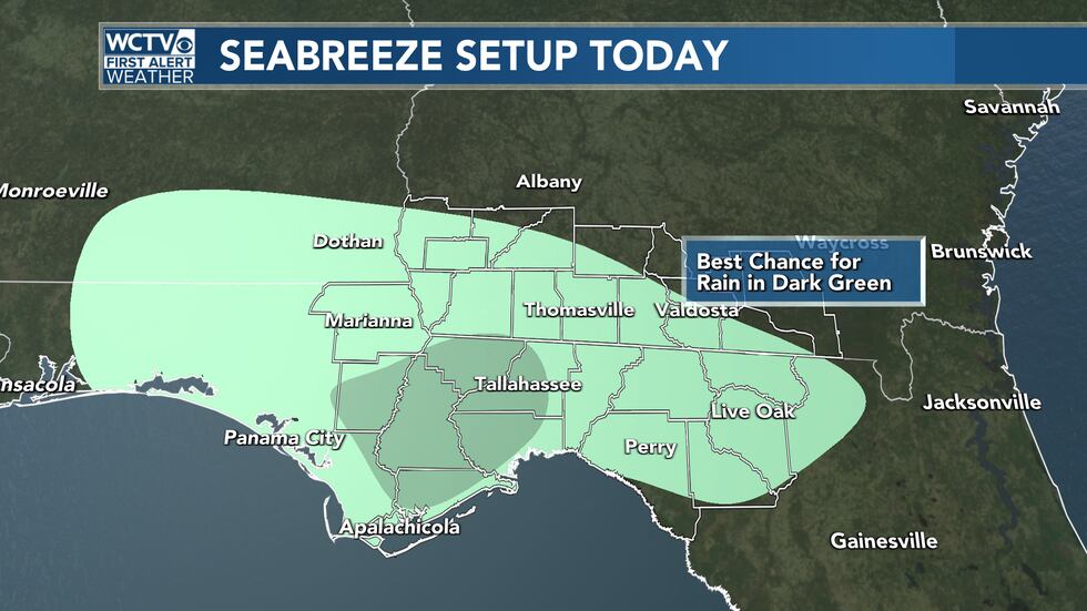Seabreeze setup for the Big Bend and South Georgia
