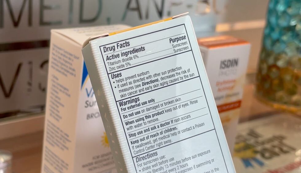 Zinc oxide or titanium dioxide are important ingredients in sunscreen.